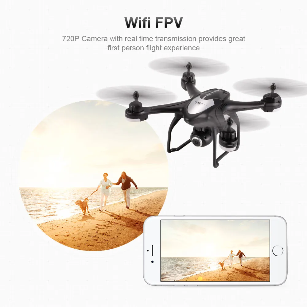 S30W 2 4G 720 P 1080 камера Квадрокоптер WiFi fpv RC селфи Дрон GPS позиционирование один ключ