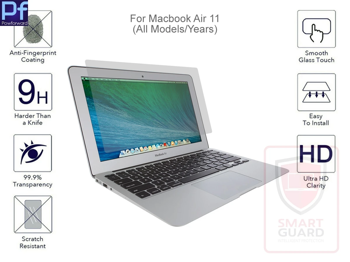 For MacBook Air 11 Закаленное стекло для MacBook Air 11,6 12 13 13,3 15,4 дюймов протектор для MacBook retina Pro 11 12 13 15 Защитная пленка для экрана - Цвет: For MacBook Air 11
