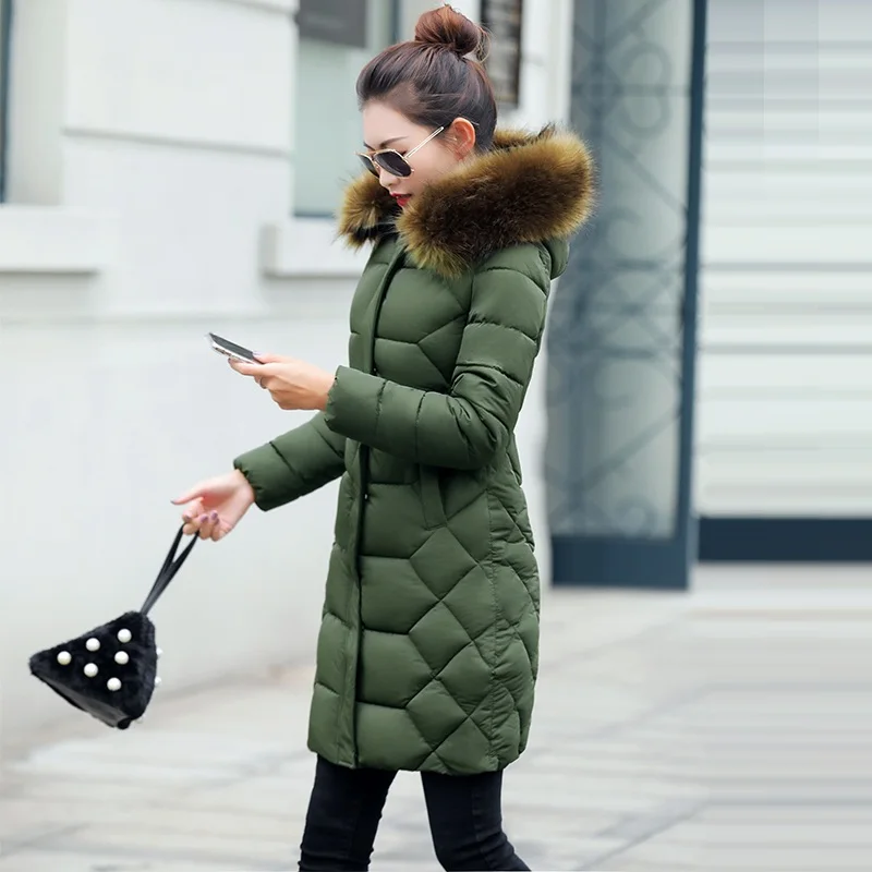 ArmyGreen 2 Chaqueta mujer женский пуховик новинка зимняя куртка женская толстая зимняя одежда зимнее пальто женская одежда женские куртки парки - Цвет: ArmyGreen 2