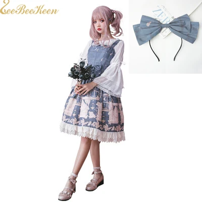 dress headwear shirt Крутая Готическая Лолита Женская Лолита платье JSK платье лолиты для девочек милое платье рубашка Милая Лолита косплей костюм для взрослых - Цвет: dress headwear shirt