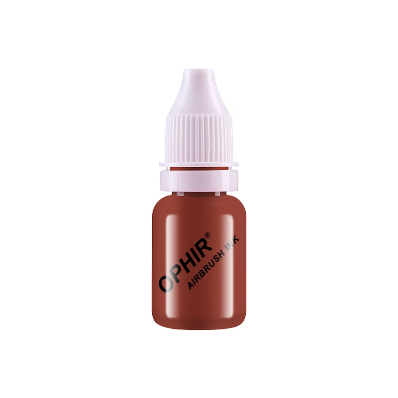 BURNT SIENNA OPHIR Аэрограф чернила для ногтей трафарет для ногтей художественная шлифовка 10 мл/бутылка временная татуировка пигмент_ TA098(1-12 - Цвет: BURNT SIENNA