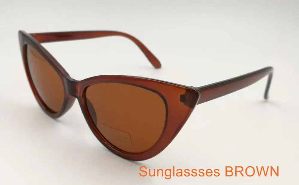 Sunglasses Brown Специальное предложение, 6 цветов, оправа для очков в стиле кошачьи глаза для женщин, высокое качество, кошачий глаз, очки, стильные очки, оправа для женщин - Цвет оправы: Sunglasses Brown