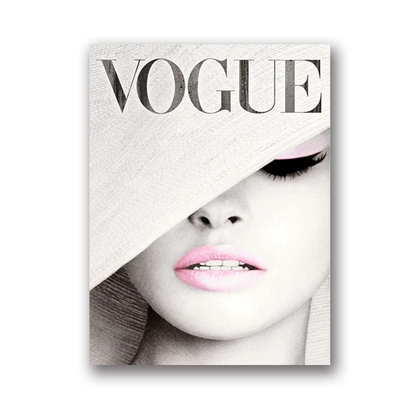 PH176 Vogue покрытие белая шляпа Художественная Картина на холсте Настенная картина, модная фотография на холсте художественные принты и Плакаты Декор для женской комнаты - Цвет: PH176