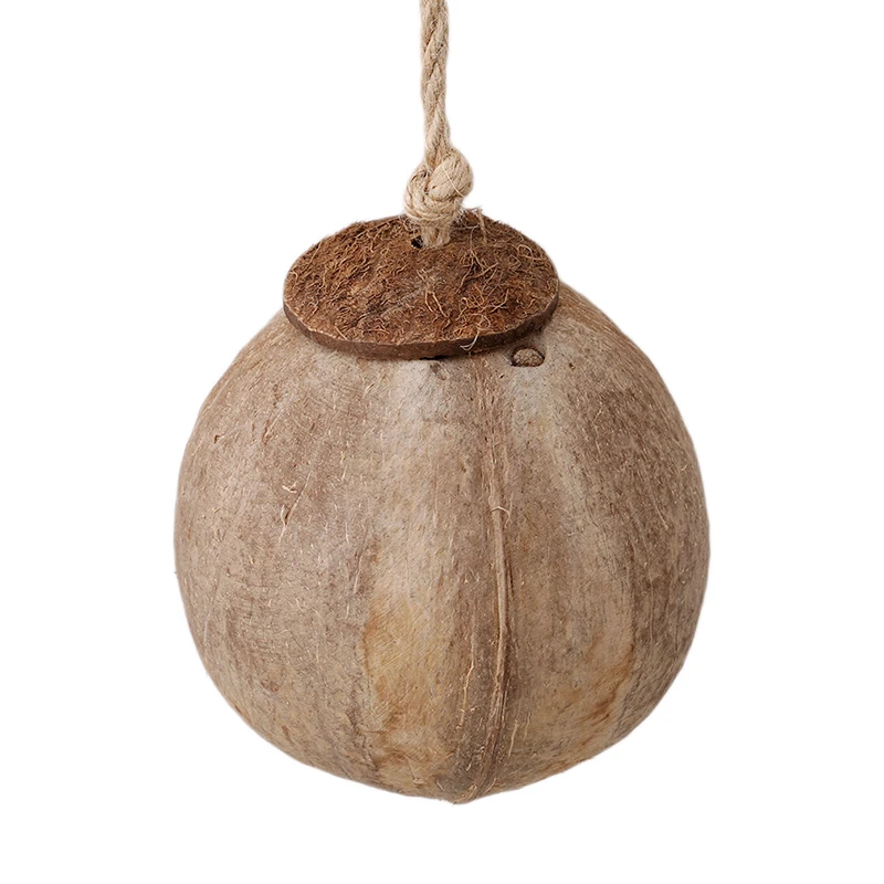 Cage With Hanging Lanyard For Small Pet Parakeets Finches Sparrows Accessories Natural Coconut Shell Bird Nesting House | Дом и сад