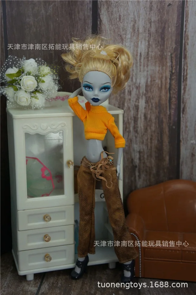 4 picture color ; оригинальные детские аксессуары для куклы bjd; американский подарок для девочек; костюм; Повседневное платье для кукол Monster High; 1/6 - Цвет: 4 picture color