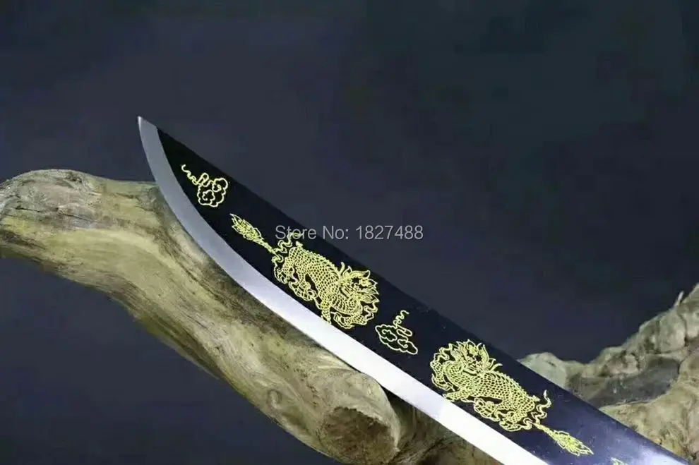 Ручная работа 1095 лезвие из высокоуглеродистой стали Острый китайский KungFu Broadsword