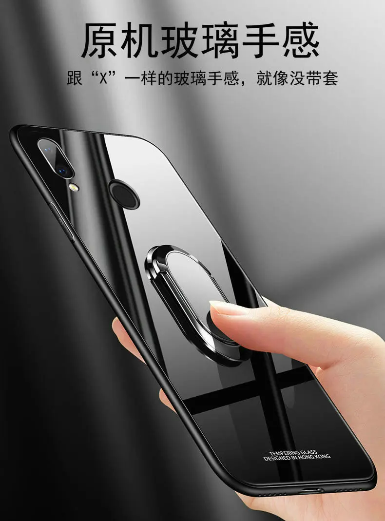 Для meizu note 9 чехол из твердого закаленного стекла с кольцом-подставкой Магнитный защитный чехол на заднюю панель для meizu note 9 Полный Чехол