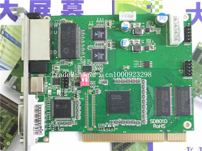 LINSN TS802 полноцветный RGB светодиодный дисплей вывеска отправляющая карта