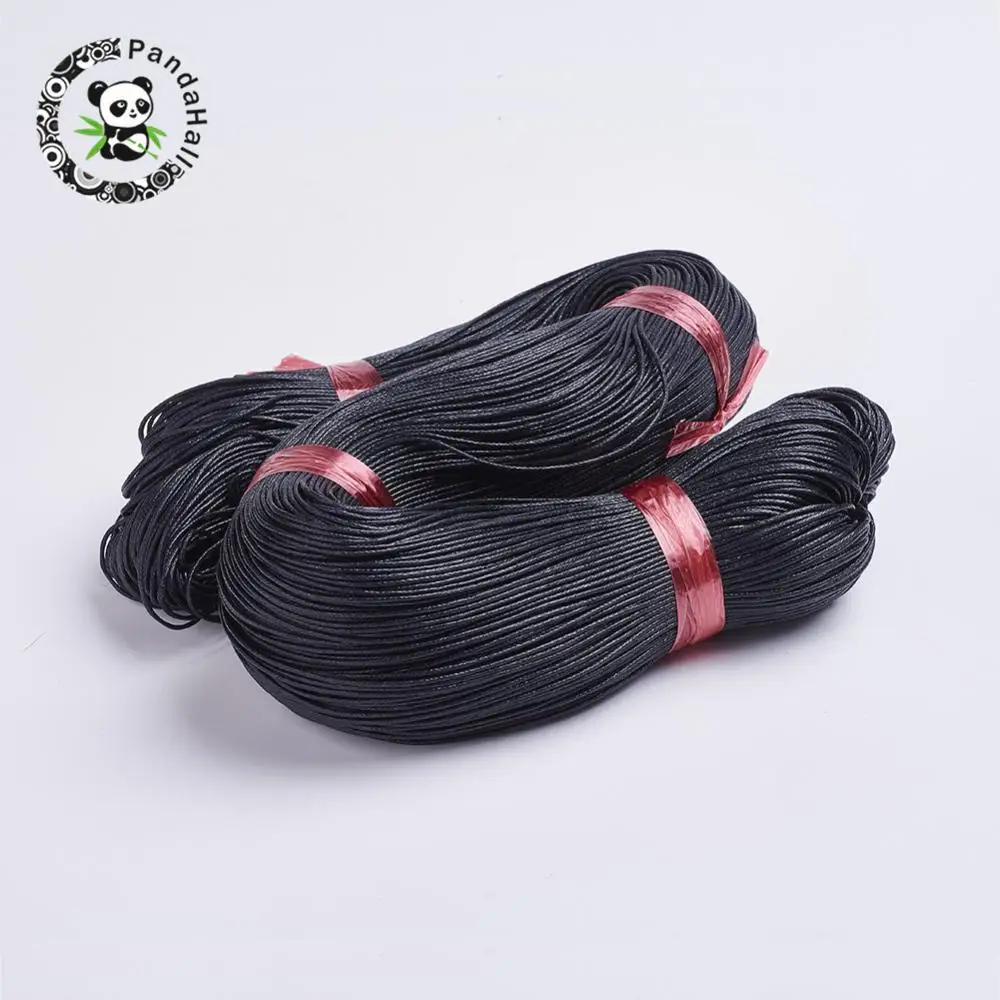 Chinese Cotton Wax Cord Black 1mm about 400m/bundle | Украшения и аксессуары