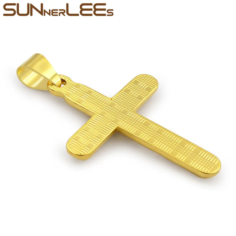 SUNNERLEES модные ювелирные изделия для мужчин и женщин золотого цвета с крестом