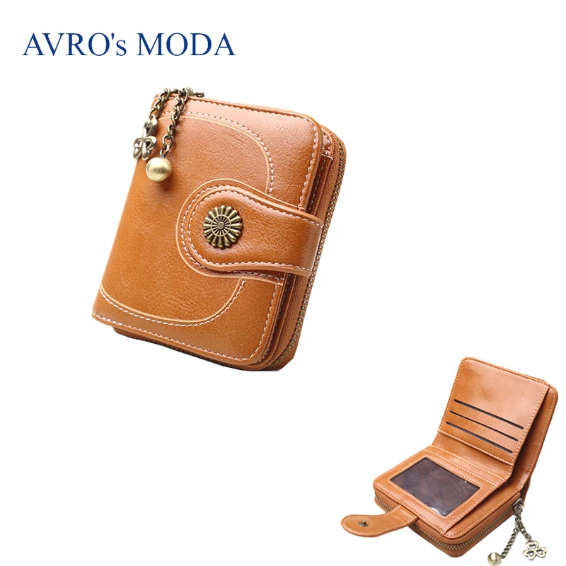 AVRO's MODA брендовый Кошелек из искусственной кожи для женщин горячая распродажа винтажный кошелек на молнии с ремешком сумка для денег карман для монет телефона клатч