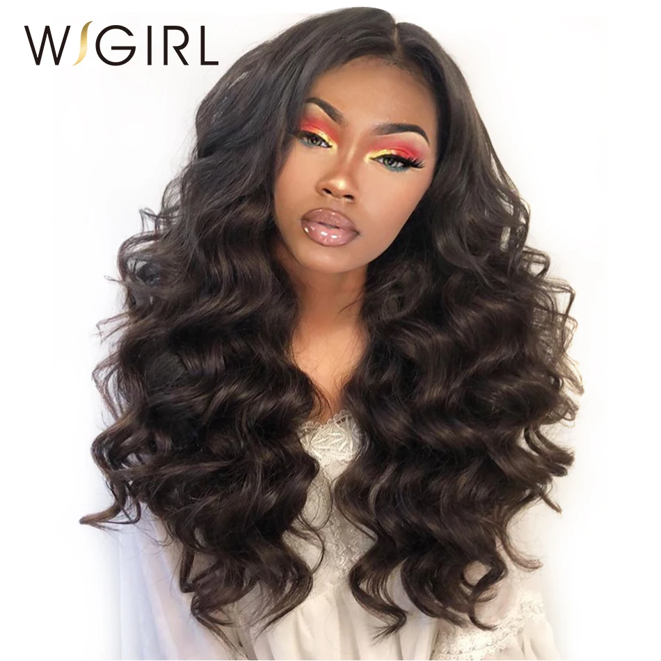 Wigirl 8-28 30 дюймов бразильские человеческие волосы Remy пучки волнистых волос с 4x4 кружева закрытие двойной нарисованный ткет натуральный