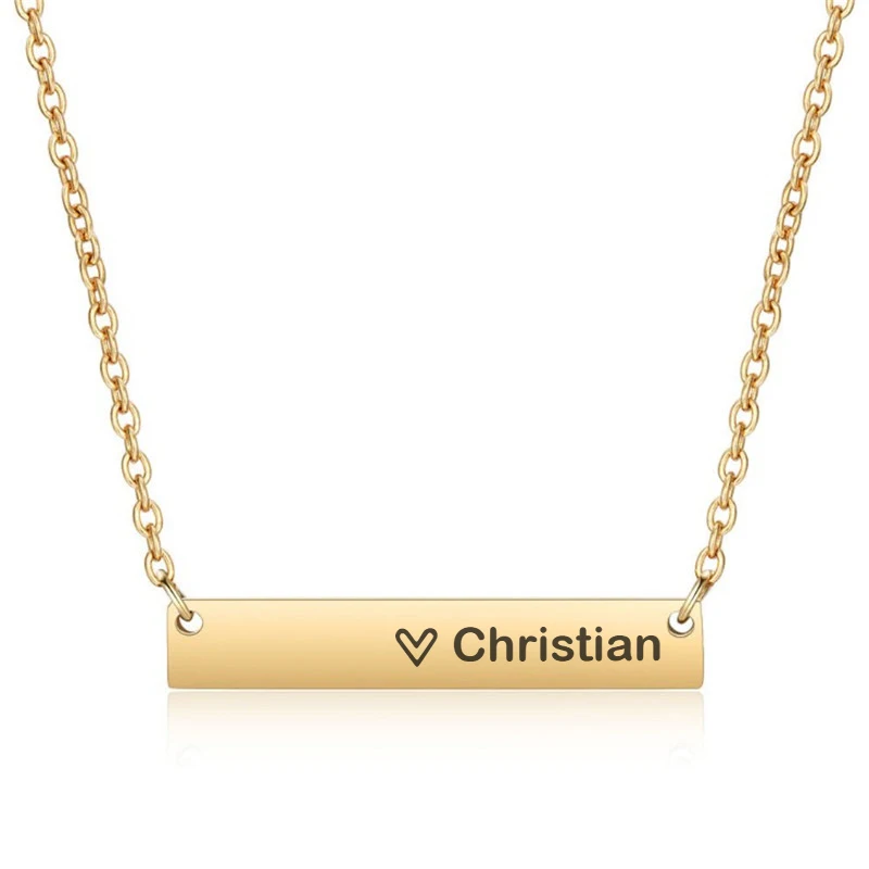 Название настройки Ключичное цепи унисекс подарок ручное теснение бар ожерелье