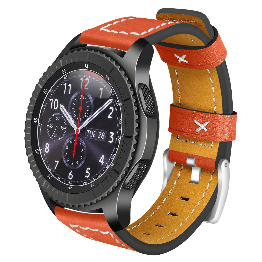 Хохлатая Шестерня S3 frontier ремешок для samsung Galaxy Watch 46 мм S 3 Классический 22 мм кожаный браслет на запястье correa ремешок для часов ремень