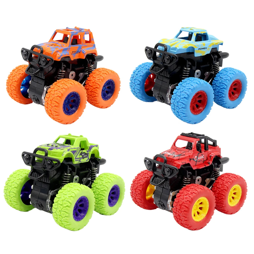 4 шт. мини-игрушка 4WD инерционная вращающаяся машинка Игрушки для мальчиков
