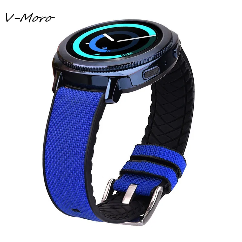 Шестерни Sport Band V Моро 2018 Новый 20 мм нейлон + Силиконовые часы Бретели для нижнего