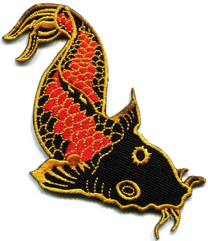 

30x Japanese koi carp fish applique iron-on patch