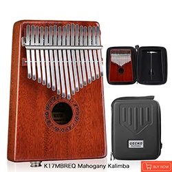 GECKO Kalimba 17 клавиш Акация(КоА) большой палец пианино и EVA высокая производительность защиты коробка, тюнинг молоток, профессиональные модели K17K