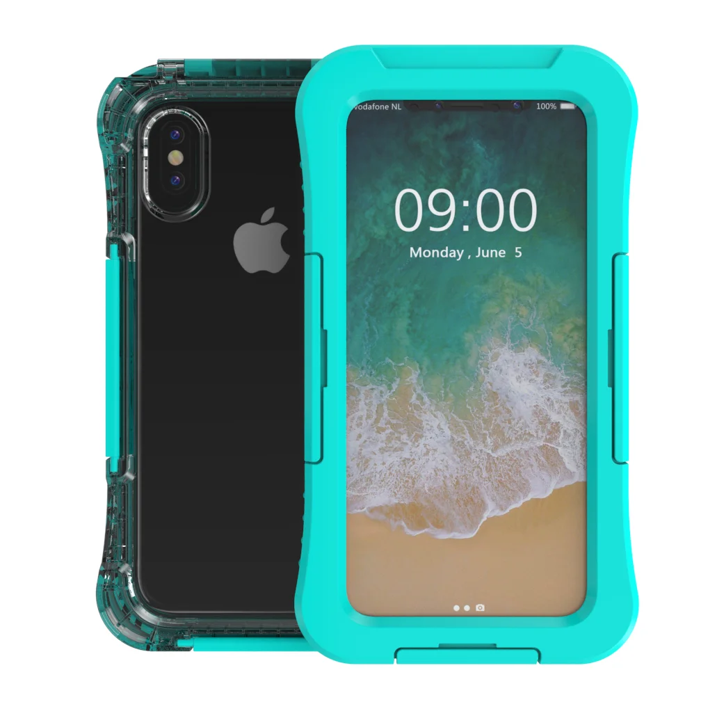 light blue IP68 Водонепроницаемый чехол для iPhone XS Max XS XR 7 8 Plus чехол для подводного плавания PC+ TPU чехол для телефона для iPhone 6 6s Plus 5 5S SE - Цвет: light blue