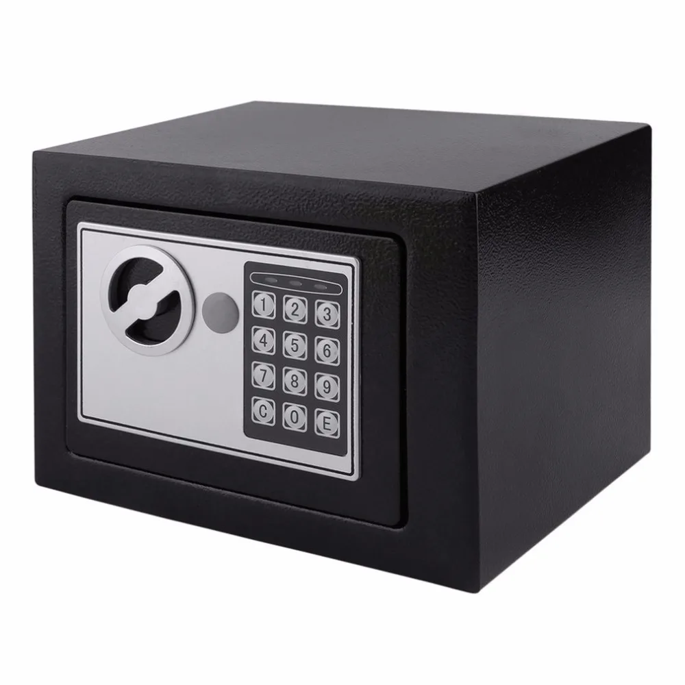 4.6L Strongbox твердая сталь электронный сейф с Блокировка цифровой клавиатуры Strongbox мини Запираемые деньги наличные ювелирные изделия коробка для хранения