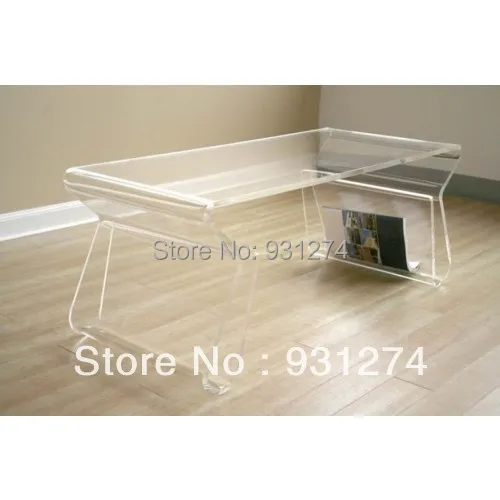 Акриловый журнальный столик с журнальной стойкой акриловый концевой стол чайный