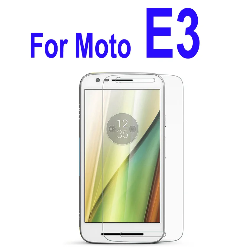 For Moto E3 Закаленное стекло для Motorola Moto G5s G5 Plus G G2 G3 G4 Play E E2 E3 E4 C Plus X4 X2 X Play style Z Force Защитная пленка для экрана - Цвет: For Moto E3