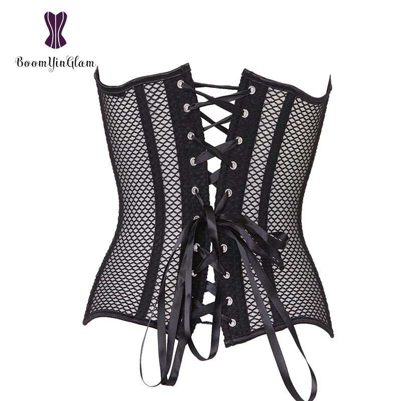 Модный дизайн прозрачное сексуальное бюстье с вырезами винтажный сетчатый