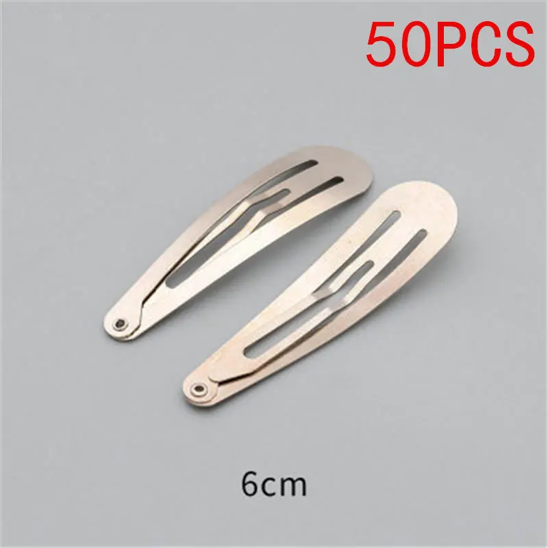 50pcs 6cm 50 шт./лот Серебряный тон оснастку Заколки для волос 5/6/7/8 см Ремесло Лук ручной работы DIY аксессуары для волос для Для женщин девушки заколка для волос - Цвет: 50pcs 6cm
