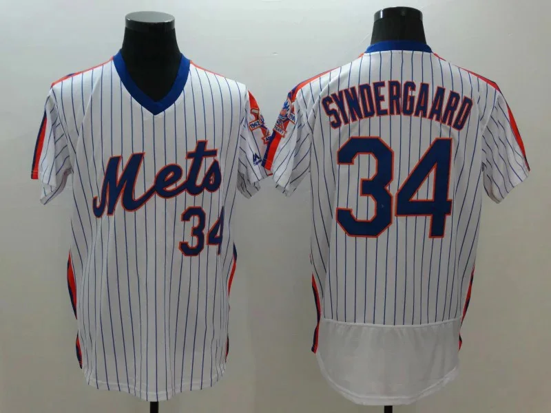31 Майк Пьяцца 33 Мэтт Харви 34 Ной Syndergaard 48 Иаков deGrom Трикотажные синий красный