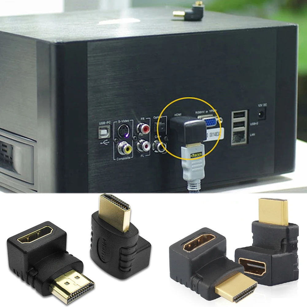 90 градусов 1080P 270 совместимому с HDMI адаптер Папа мама ТВ конвертер муфта|Кабели HDMI|