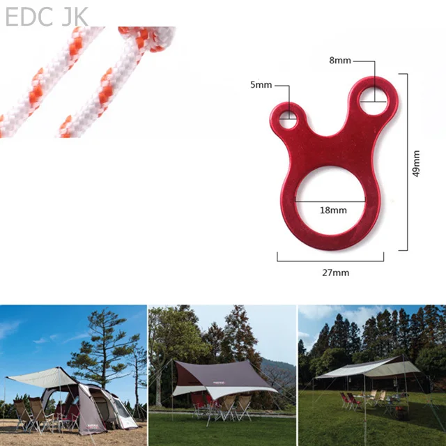 Многофункциональная Пряжка Paracord из нержавеющей стали для кемпинга быстрый 3