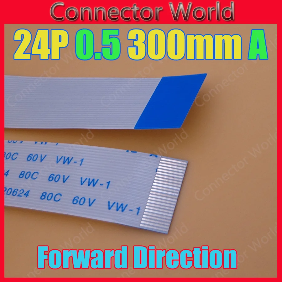 5 100 шт./лот Новый FFC FPC 24pin плоский гибкий кабель 0 мм шаг 24 pin вперед длина 300 ширина 12