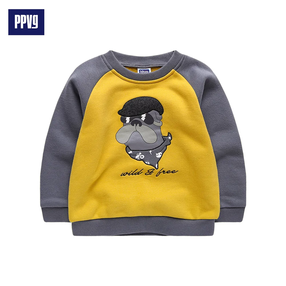 Ppvg осень Обувь для мальчиков кофты Мода Active лоскутное характер детская верхняя