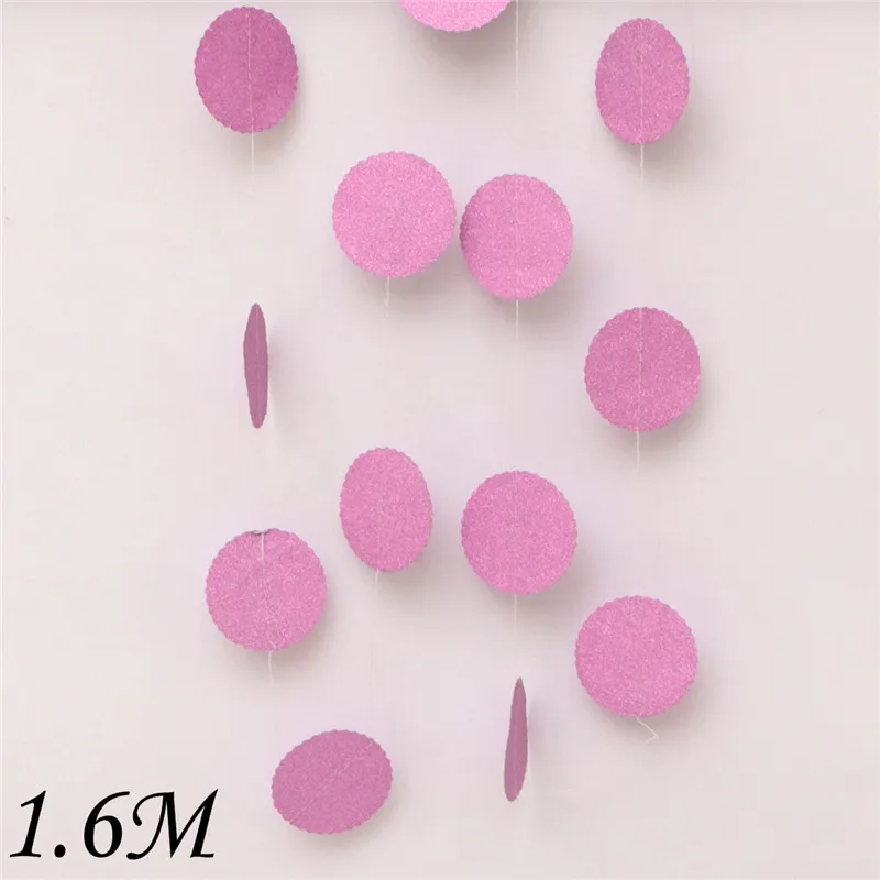 purple round Бумажная гирлянда звезда круглая форма облака струнные баннеры красочные Баннеры Висячие бумажные на день рождения вечеринки свадьбы украшения дома - Цвет: purple round