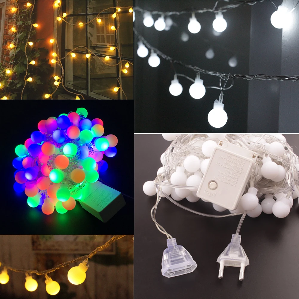 Свадебные украшения ЕС Plug светодио дный гирлянды светодиодные свет мяч сад Фея