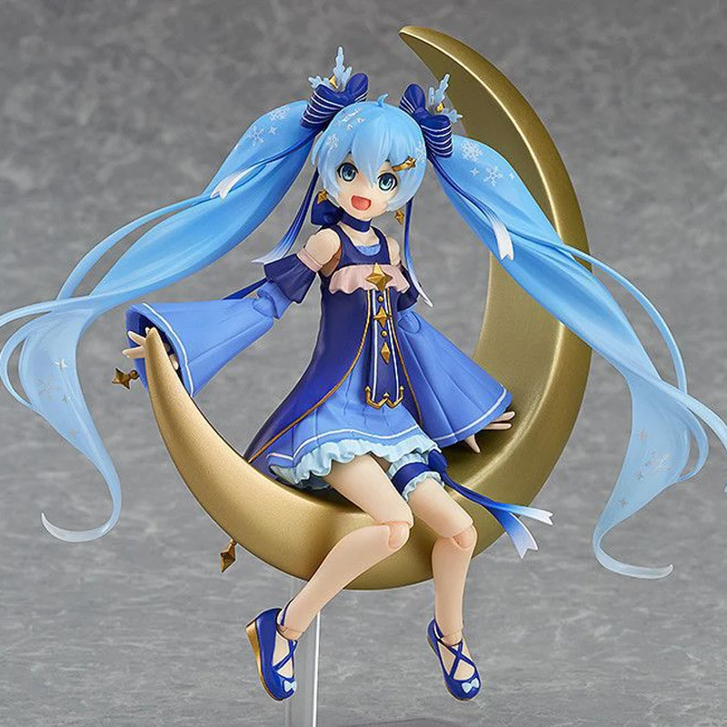 Vocaloid Hatsune Miku экшн фигура фигма Ex-037 мерцающий Сноу версия. Коллекционная модель игрушки куклы 14 см