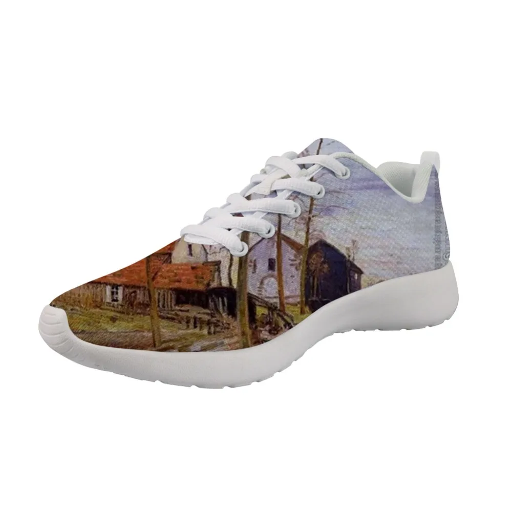 Мужские классические кроссовки с принтом на белой подошве удобные дышащие весну