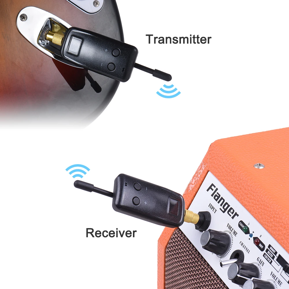 

Professional UHF Wireless Audio Digital Transmitter Receiver System for Electric Guitar Bass Violin Musical Instrument Parts Kit