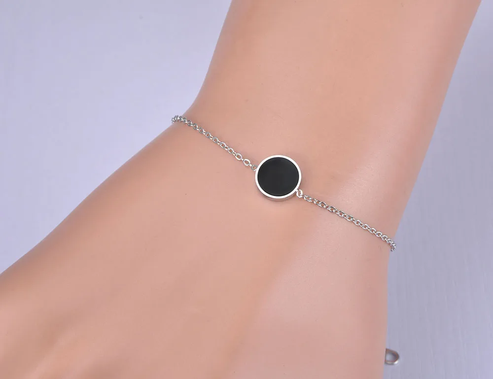 Модный браслет JeeMango с белыми/черными ракушками для женщин и девушек цепочка из