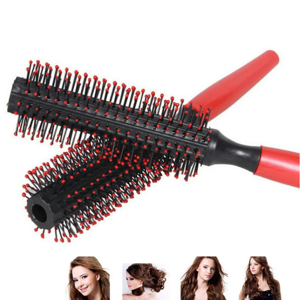

Wholesale DIY Curly Hair Brushes Antistatic Plastic Handle Round Brushes Hair Comb Curly Hairbrush Hairdressing Styling Tools