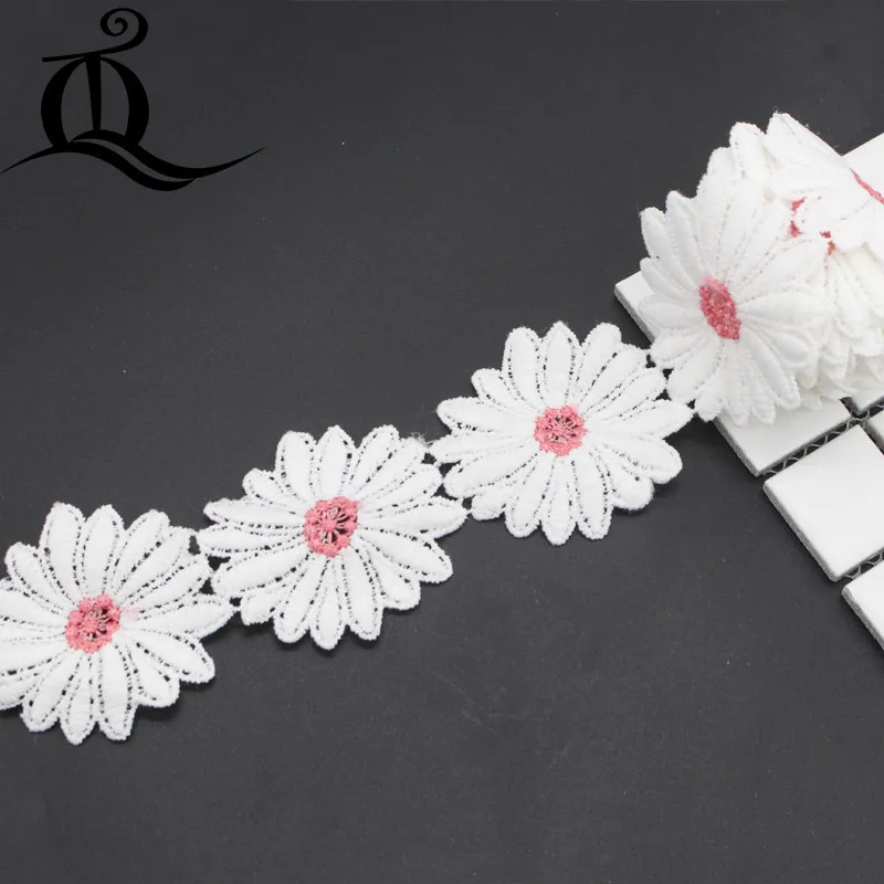 2 двор 53 мм высокого качества украшения растворимые в воде любят цветок кружево