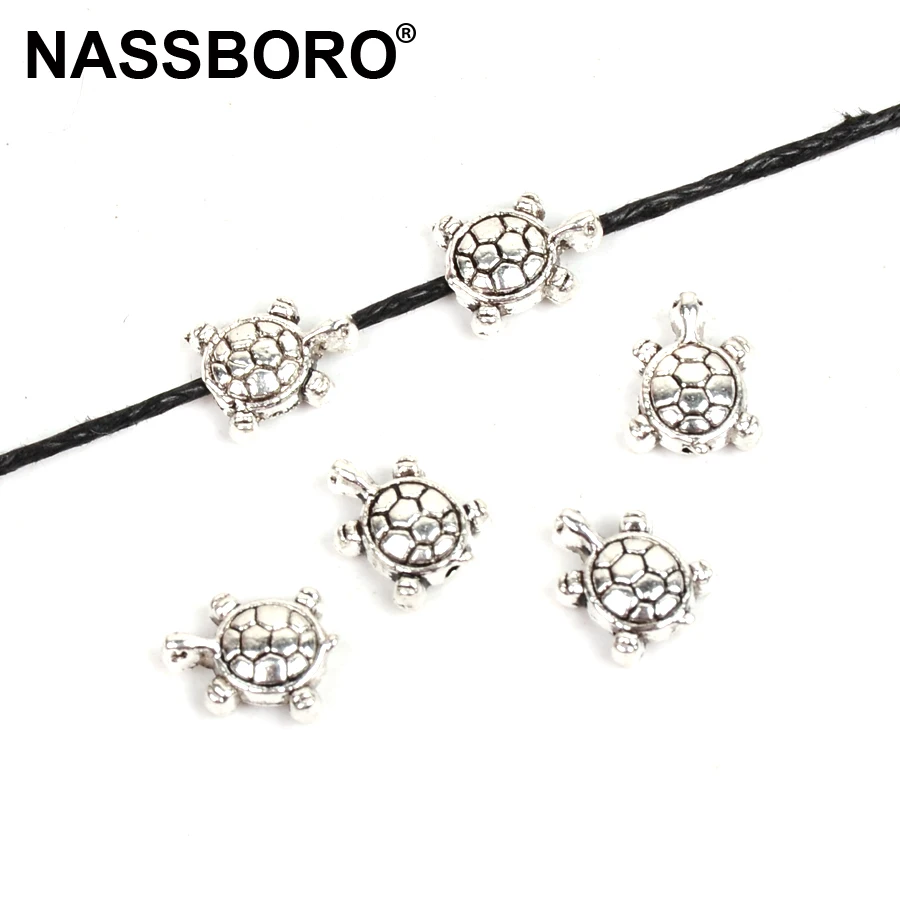 

Sea Turtles Shape Metal Beads Tibetan Silver Charm Loose Spacer Beads Jewelry Making Bracelet Needlework DIY Accessories