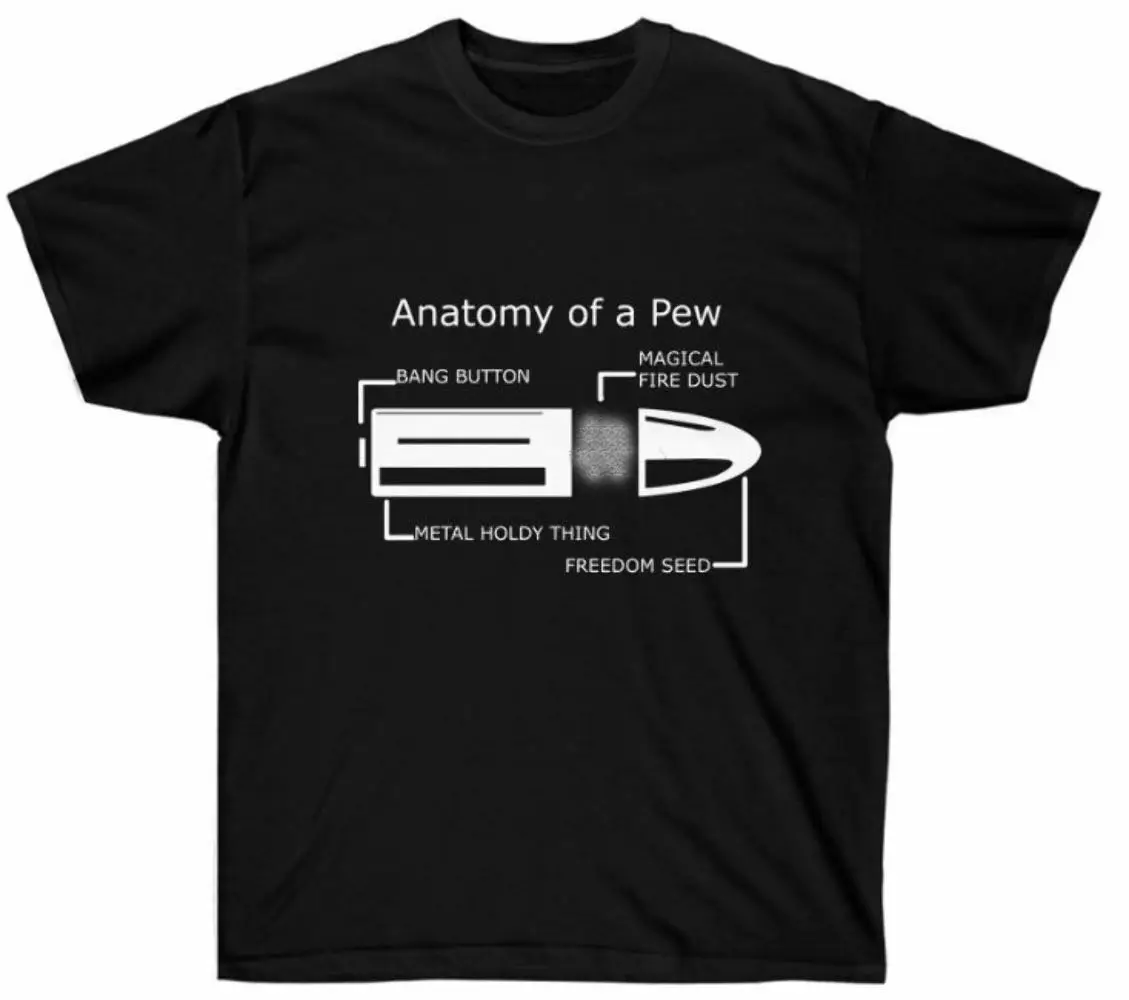 2019 модная унисекс футболка с белым текстом анатомии Pew|Мужские футболки| |