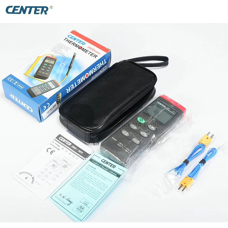 

CENTER-301 2 Channels Input Digital Thermometer with range -200~1370C