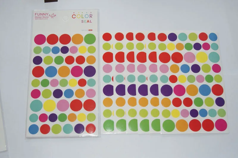 6 шт. Цветные Милые бумажные стикеры радужной расцветки со звездами реквизит для