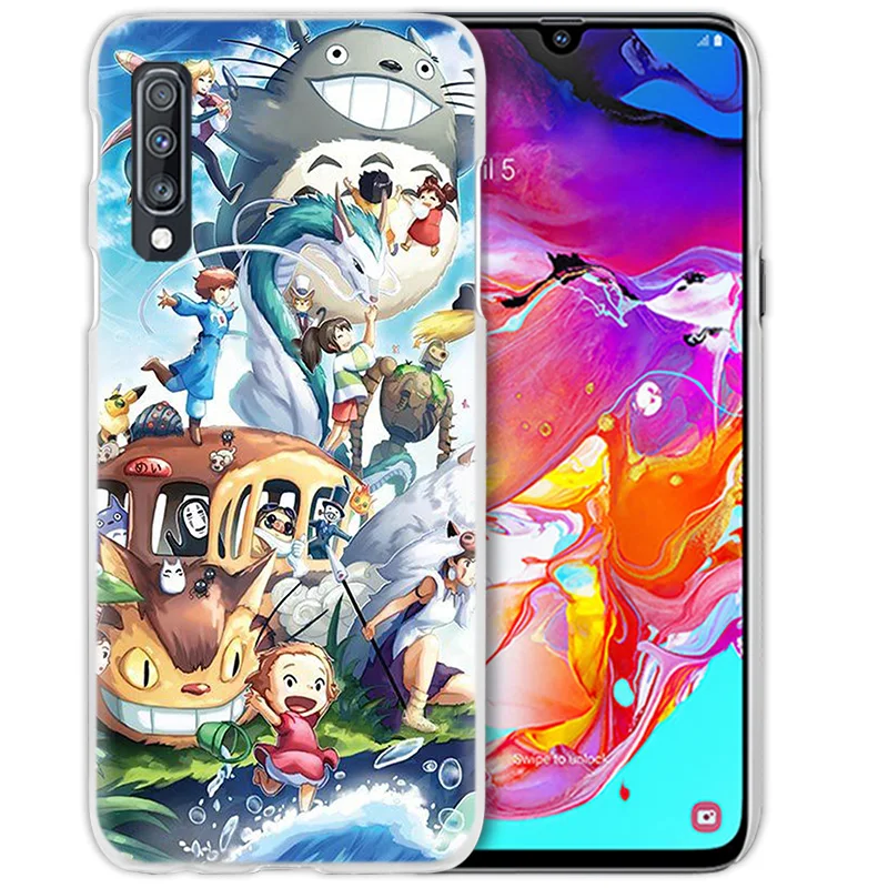 Studio Ghibli Унесенные призраками чехол для samsung Galaxy A50 A70 A20e A40 A30 A20 A10 A8 A6 плюс A9 A7 жесткий чехол для телефона с рисунком в виде крышка Away Totoro