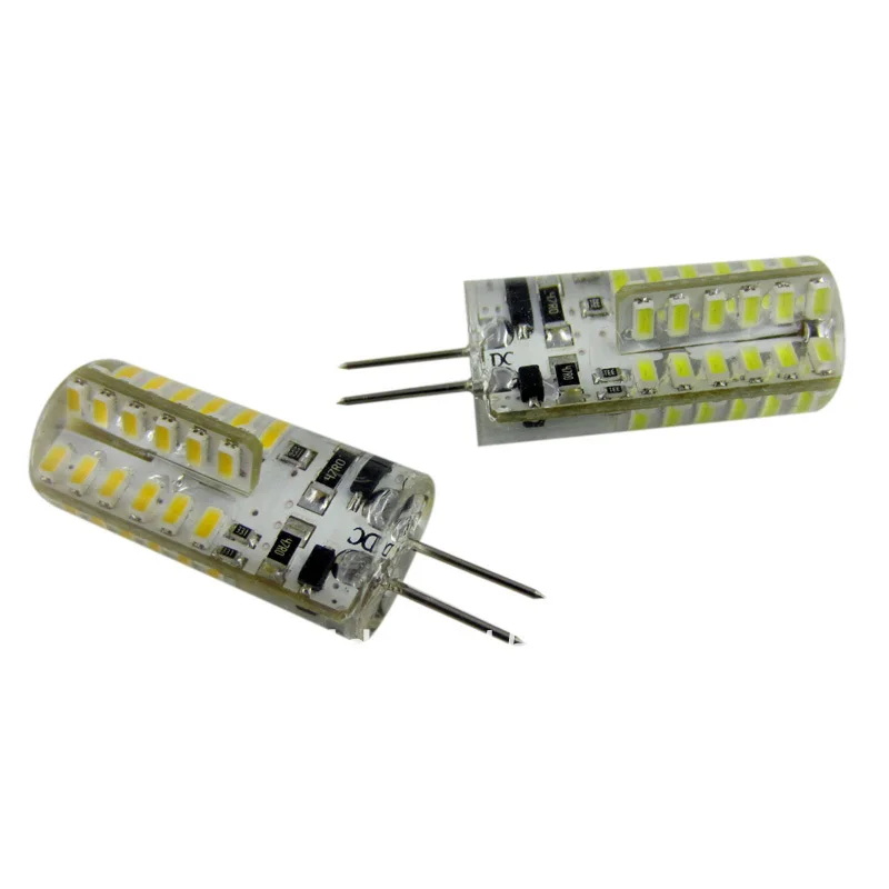 

G4 48 SMD 3014 5 Вт Светодиодная лампа для шкафа Теплый чистый белый DC12V 320LM силикагель 360 градусов 5 шт./лот