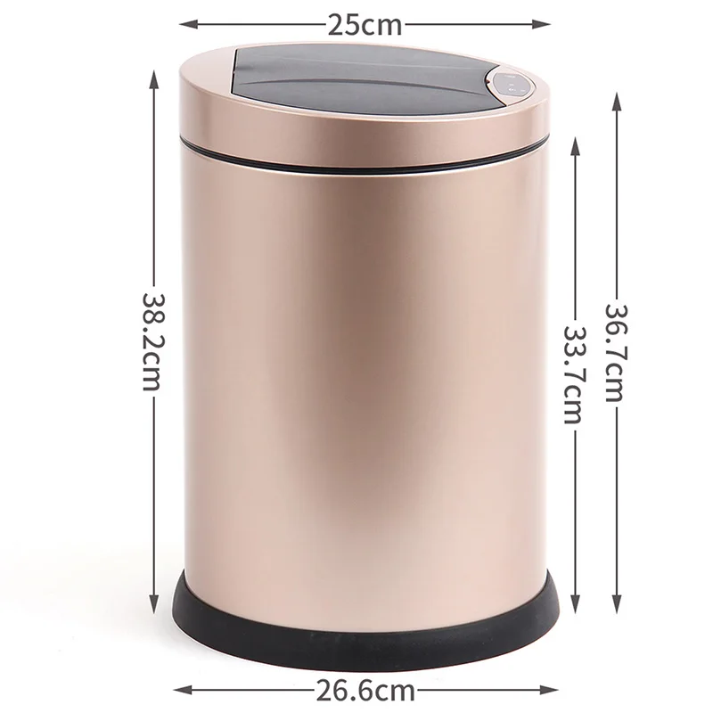 

ORZ 10L Inductive Type Trash Can Smart Sensor Charging Automatic Kitchen Bathroom Storage Rubbish Bucket Pedal Waste Bin
