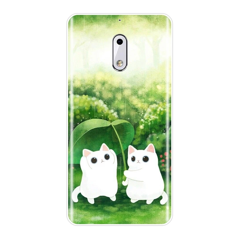 Чехол для Nokia 7 Plus X6 Kawaii кошка цветок Подсолнух симпатичный синий розовый