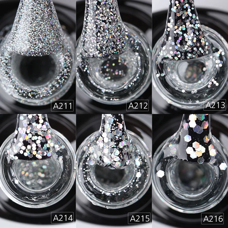 ROSALIND Gel 1S 7 мл лазерный Серебряный набор гель лаков для наращивания ногтей